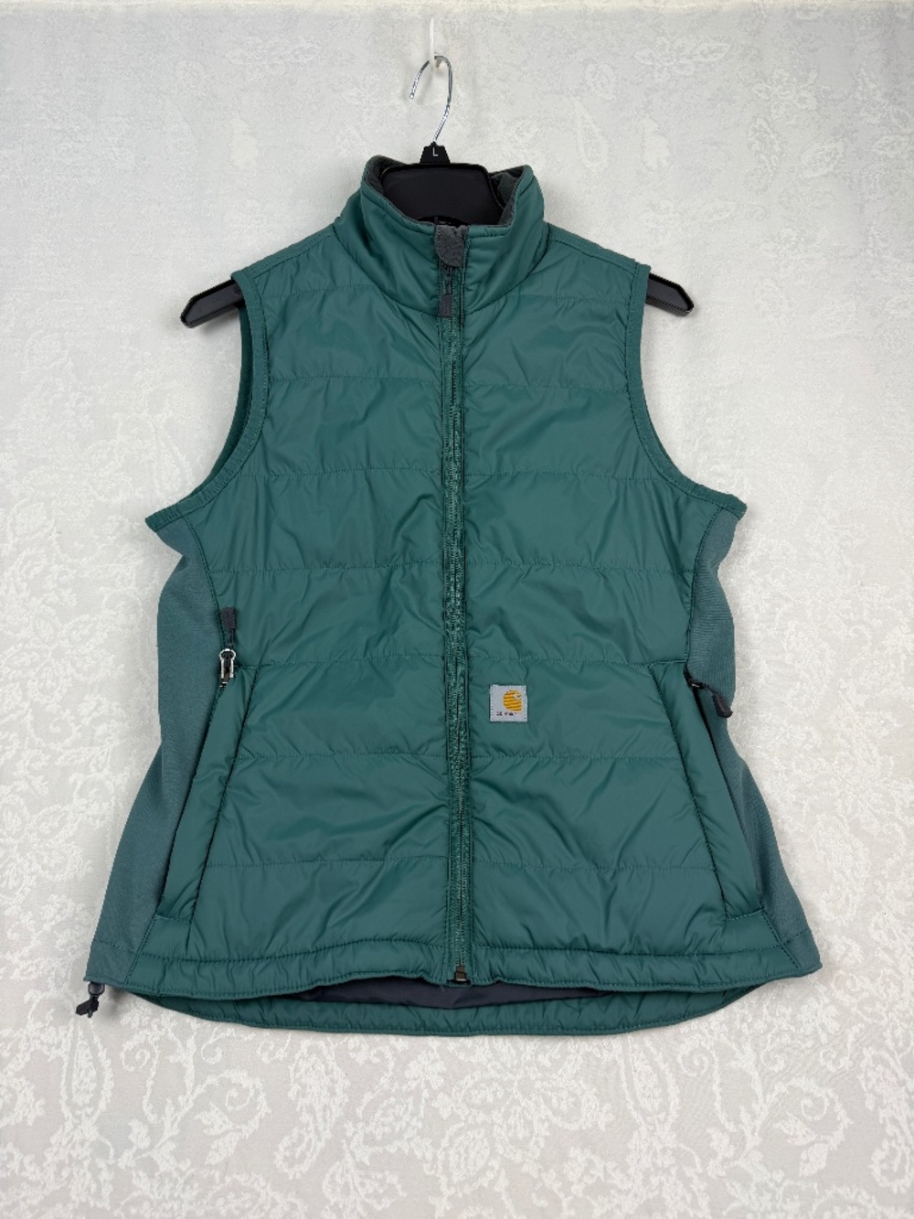 Carhartt Women's XS Teal Puffer Vest Rugged Flex Insulated Full Zip Relaxed Fit